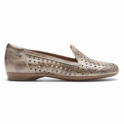 Rockport Cobb Hill Maiika Woven Flache Schuhe Damen Metal EFP-286705